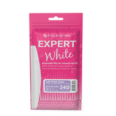 Recambios desechables blancos con espuma para uñas de media luna  EXPERT 40 240 grit(30 un.)